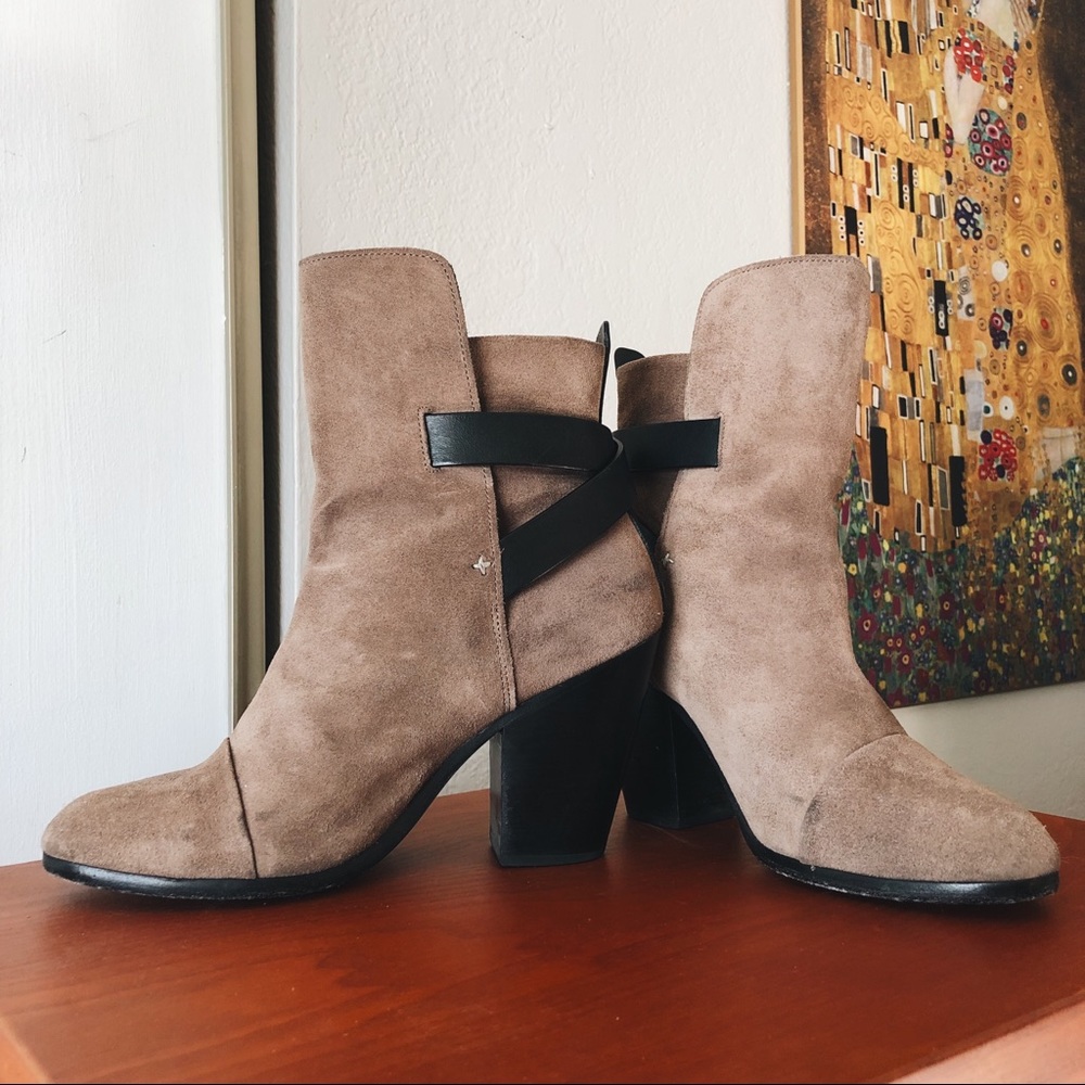 Rag & Bone Kinsey Suede Booties Size 8 - image 2